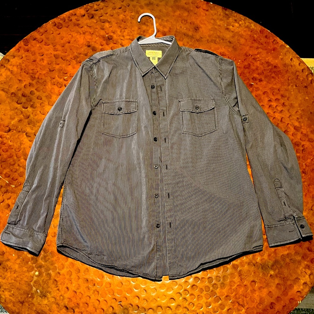 Sharp shirt - pinstripes!  Size large American Rag Cie.